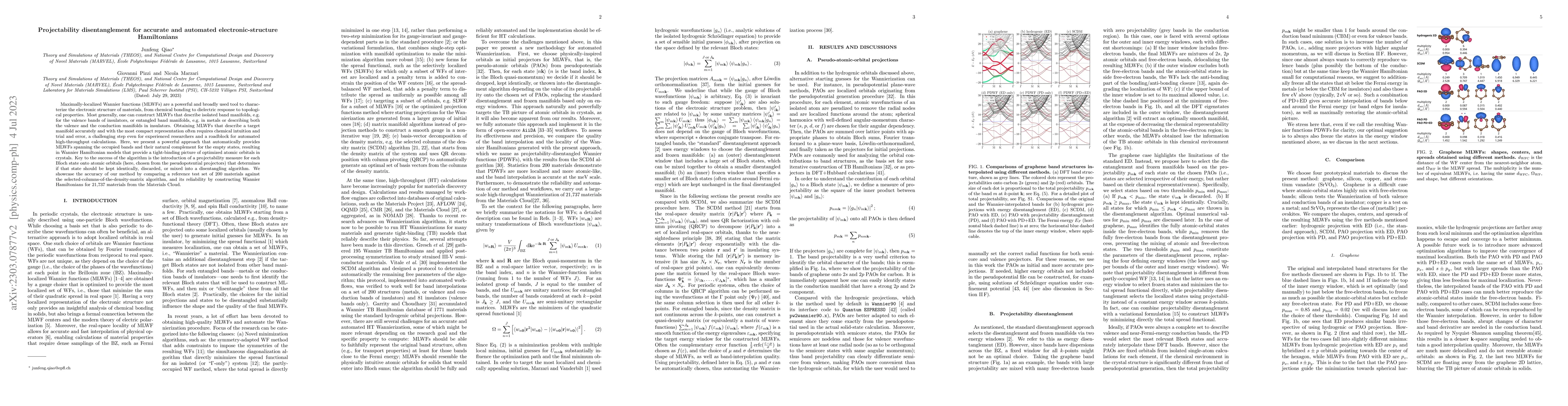 Thumbnail for Projectability disentanglement for accurate and automated
  electronic-structure Hamiltonians