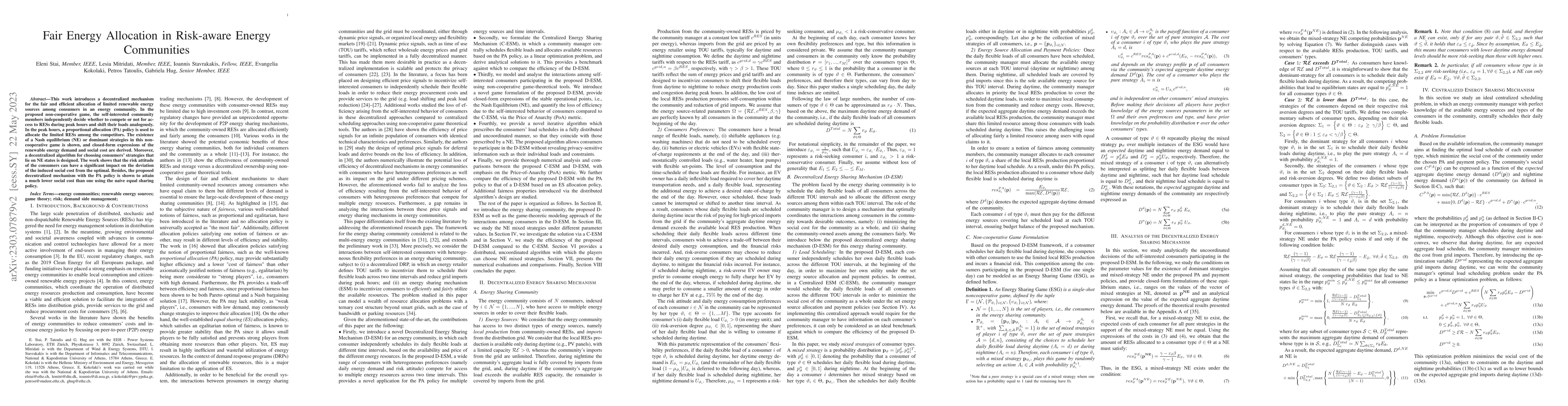 Thumbnail for Fair Energy Allocation in Risk-aware Energy Communities
