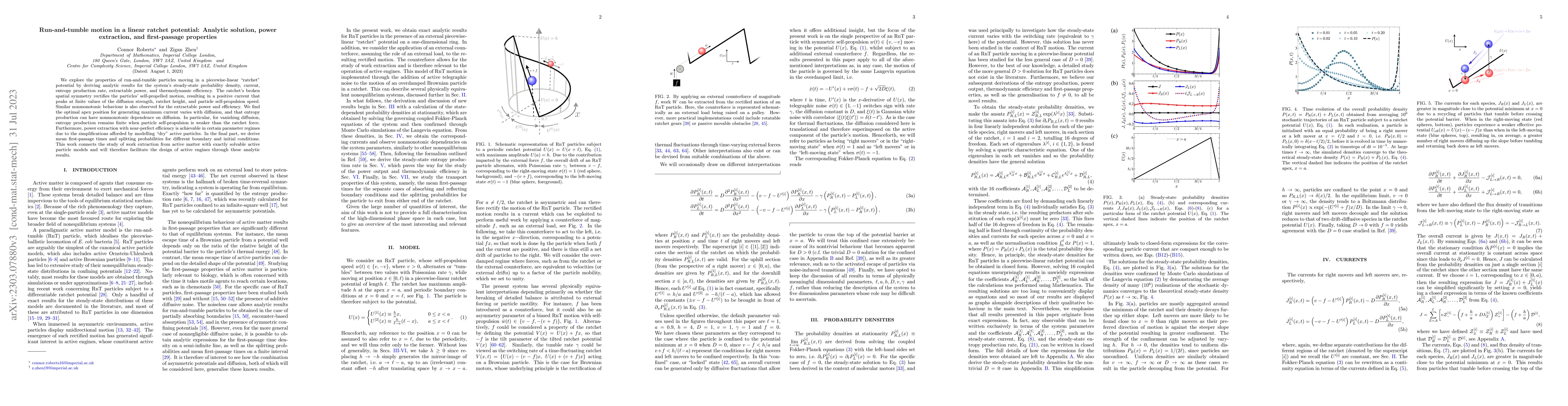 Thumbnail for Run-and-tumble motion in a linear ratchet potential: Analytic solution,
  power extraction, and first-passage properties