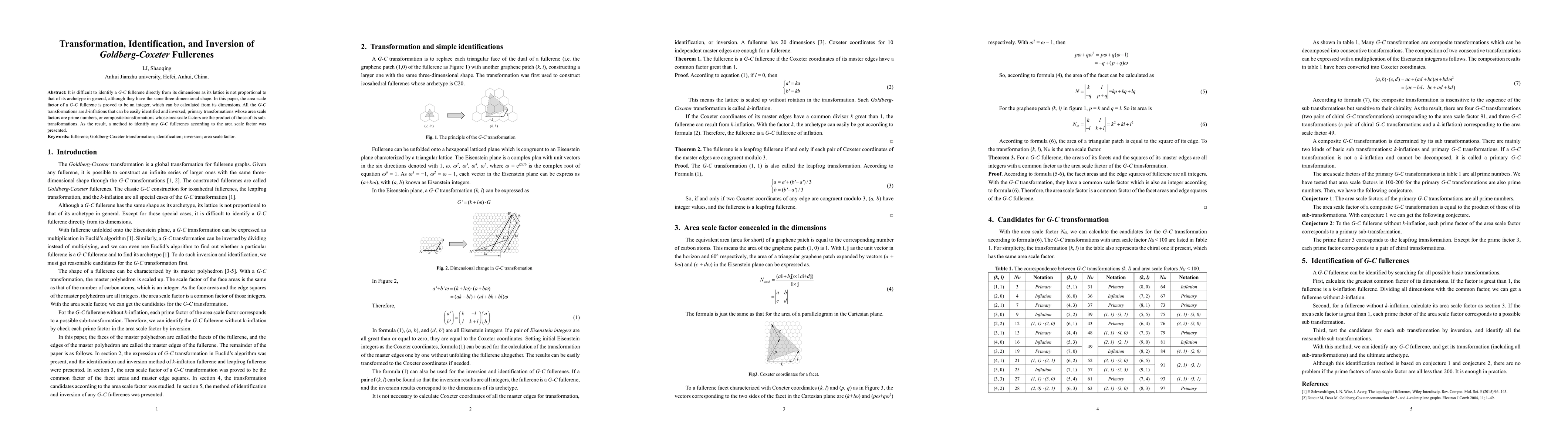 Thumbnail for Transformation, Identification, and Inversion of Goldberg-Coxeter
  Fullerenes