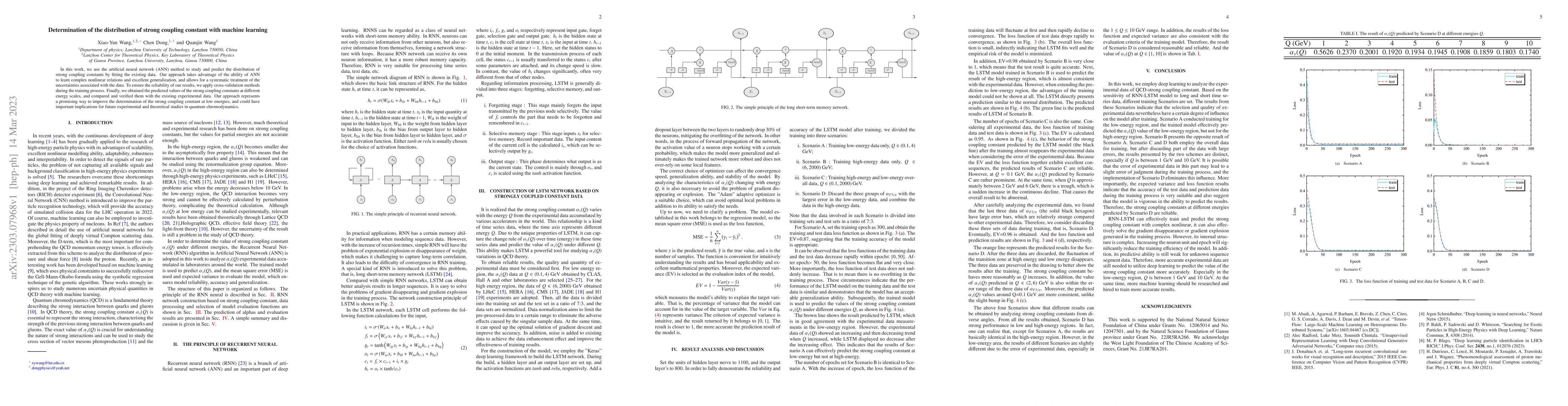 Thumbnail for Determination of the distribution of strong coupling constant with
  machine learning