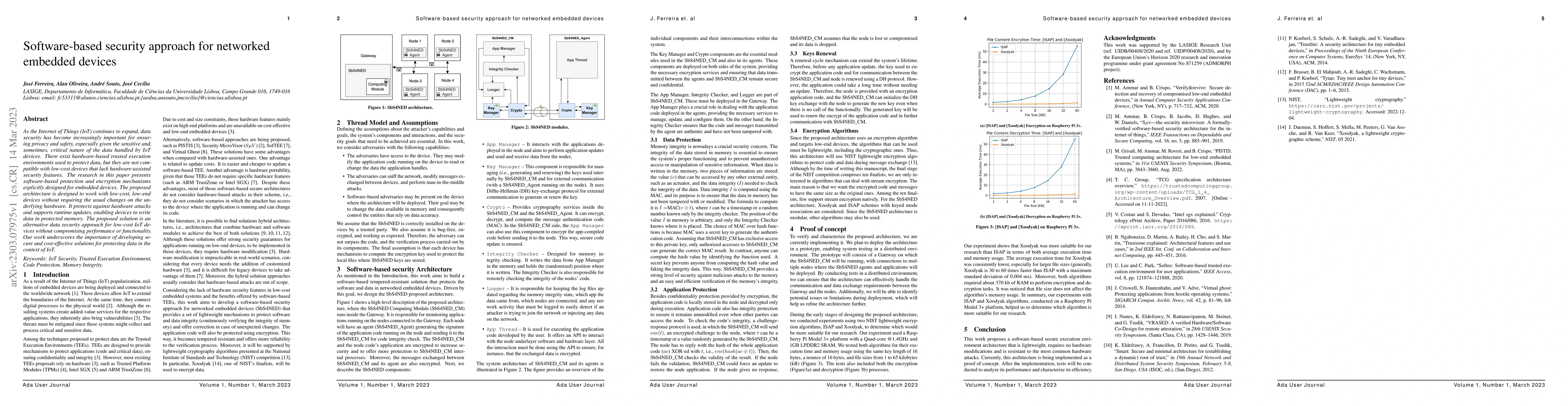 Thumbnail for Software-based security approach for networked embedded devices