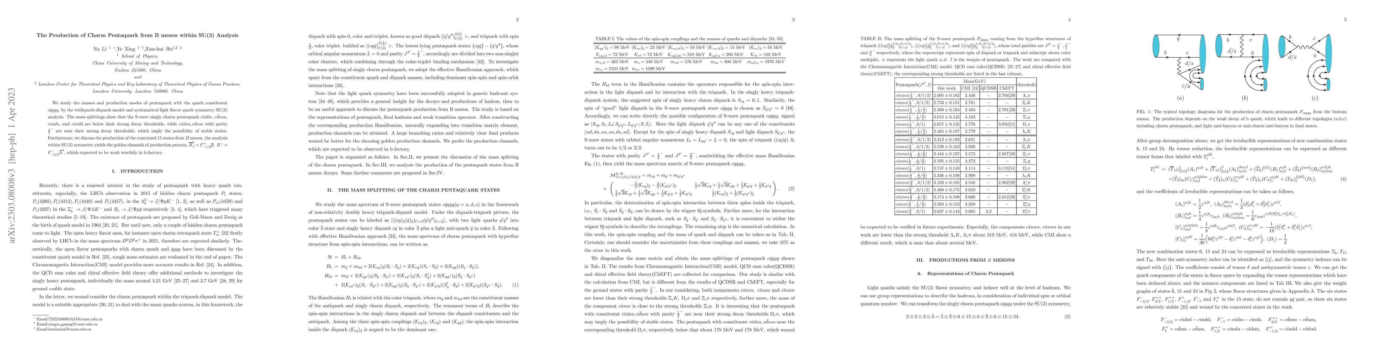 Thumbnail for The Production of Charm Pentaquark from B meson within SU(3) Analysis