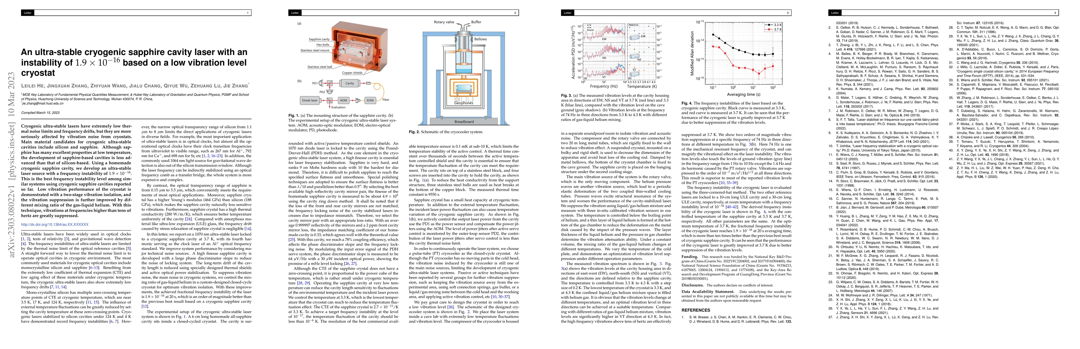 Thumbnail for An ultra-stable cryogenic sapphire cavity laser with an instability of
  $1.9\times10^{-16}$ based on a low vibration level cryostat