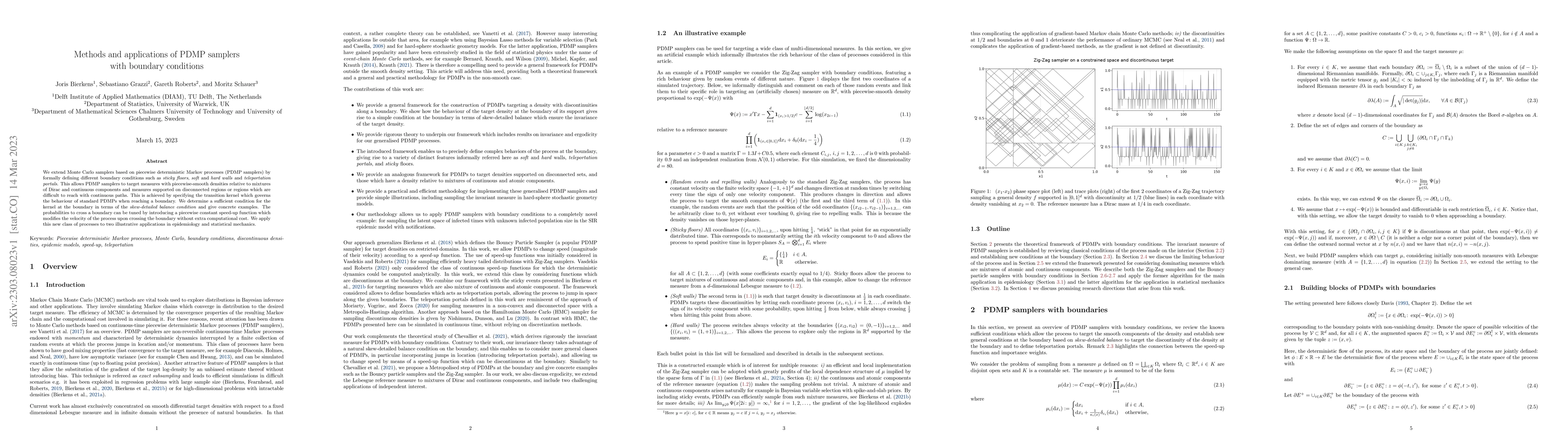 Thumbnail for Methods and applications of PDMP samplers with boundary conditions
