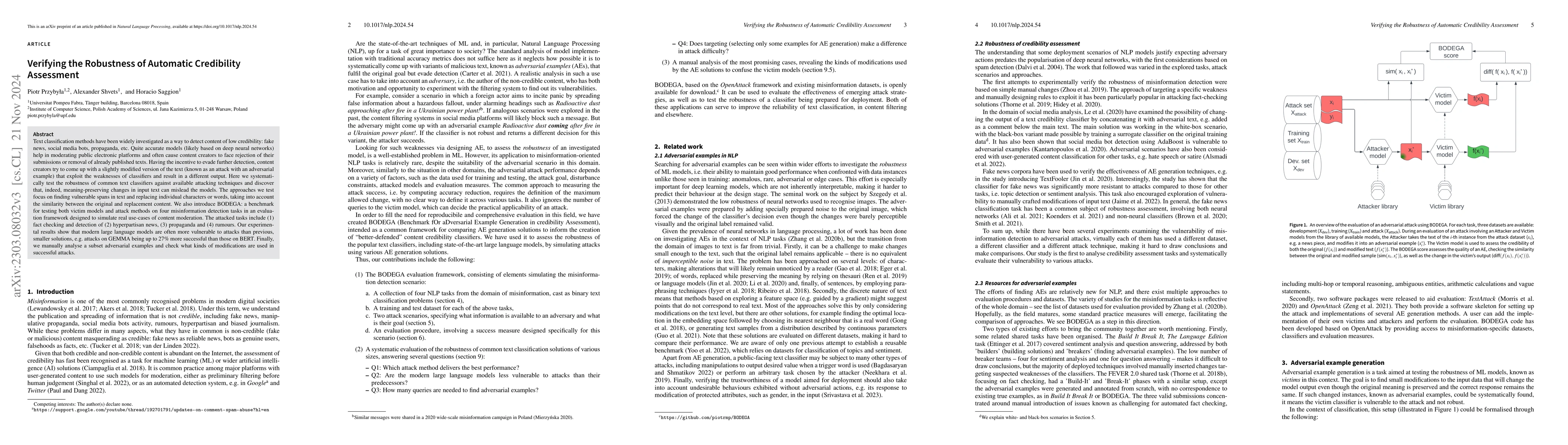 Thumbnail for Verifying the Robustness of Automatic Credibility Assessment