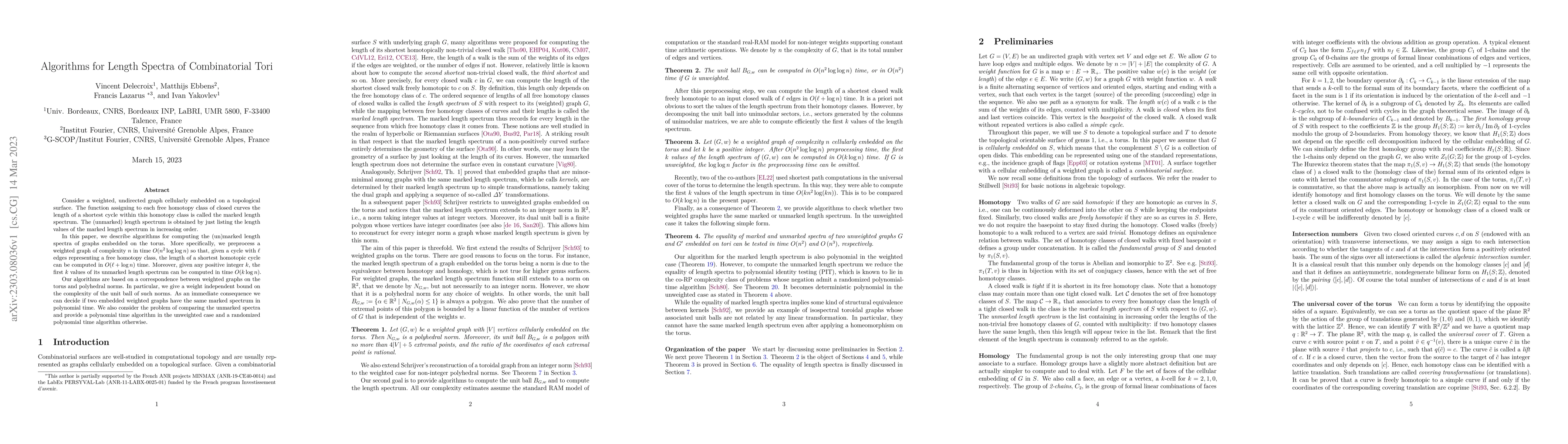 Thumbnail for Algorithms for Length Spectra of Combinatorial Tori