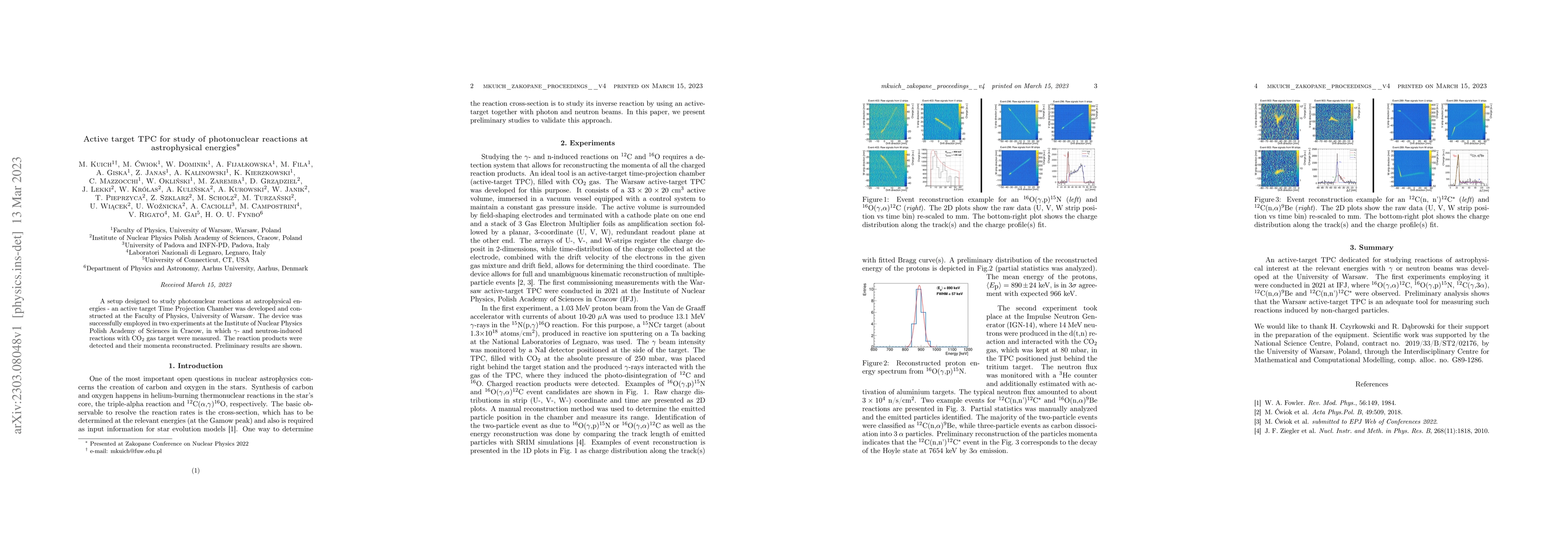 Thumbnail for Active target TPC for study of photonuclear reactions at astrophysical
  energies