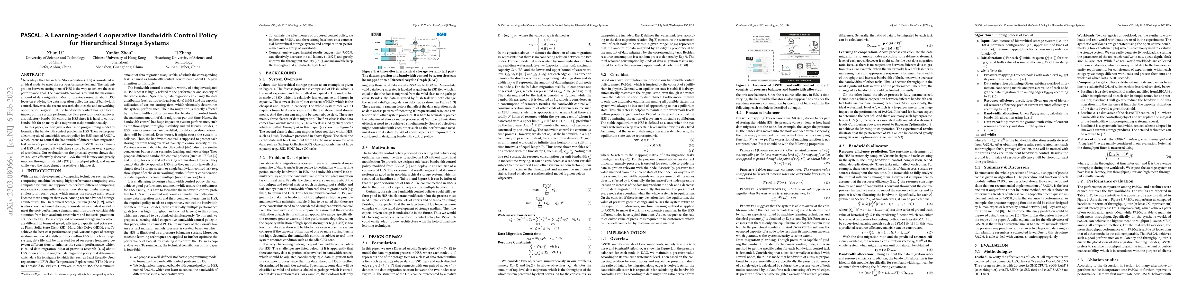 Thumbnail for PASCAL: A Learning-aided Cooperative Bandwidth Control Policy for
  Hierarchical Storage Systems