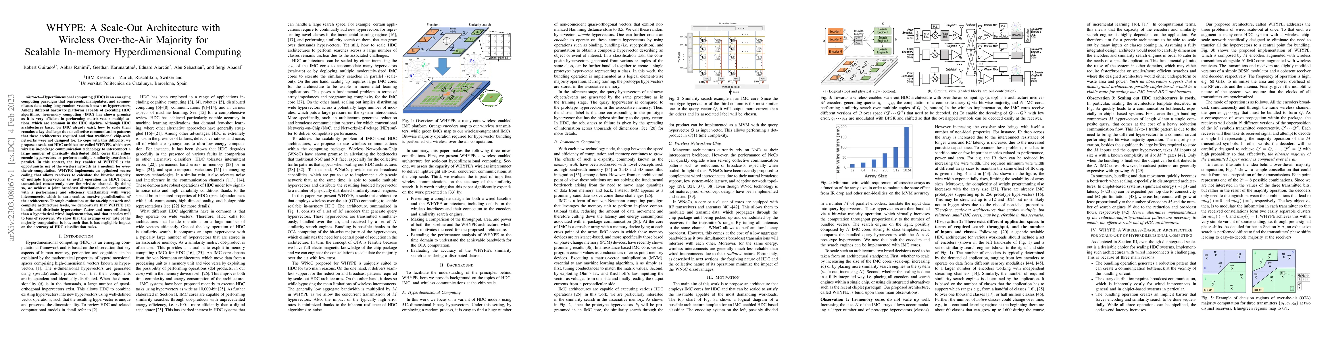 Thumbnail for WHYPE: A Scale-Out Architecture with Wireless Over-the-Air Majority for
  Scalable In-memory Hyperdimensional Computing