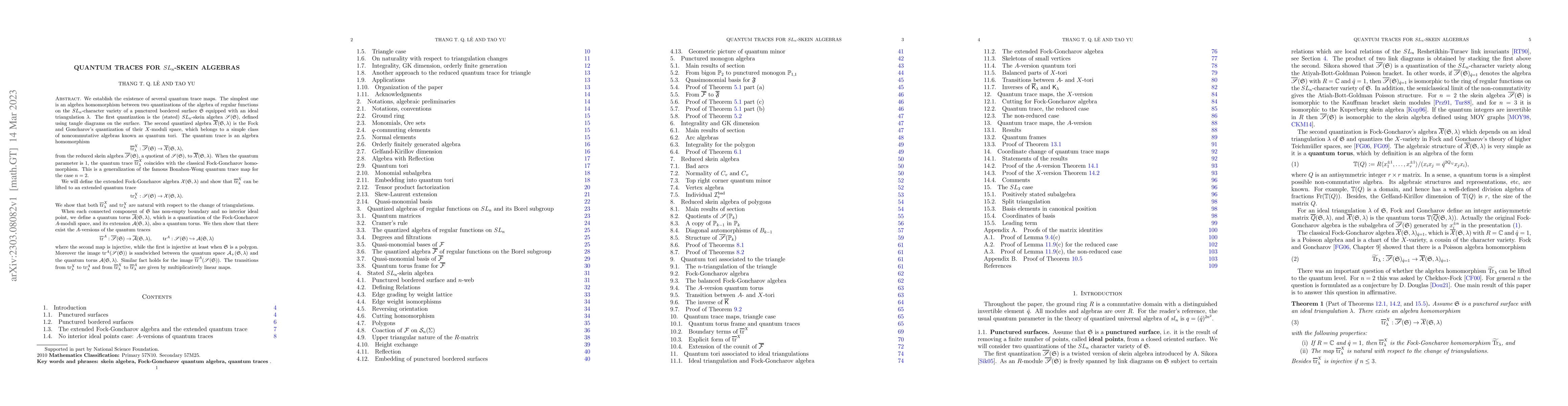 Thumbnail for Quantum traces for $SL_n$-skein algebras
