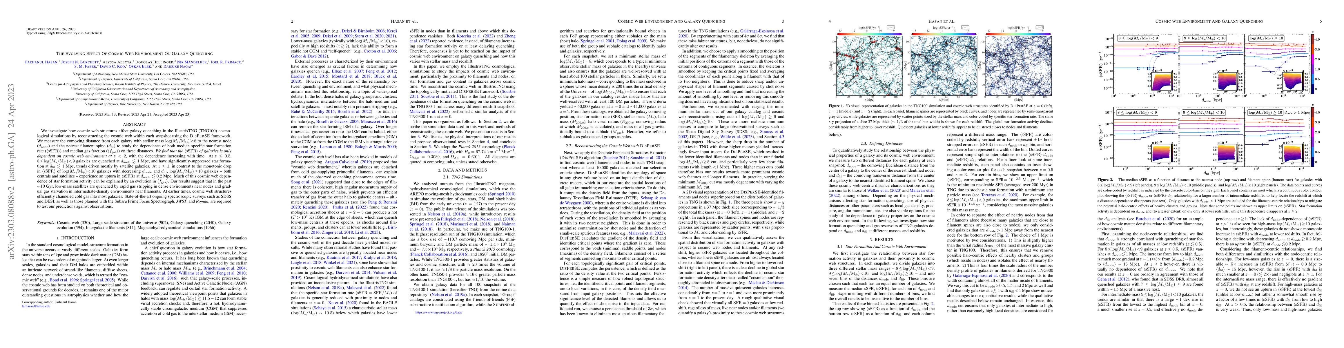 Thumbnail for The Evolving Effect Of Cosmic Web Environment On Galaxy Quenching
