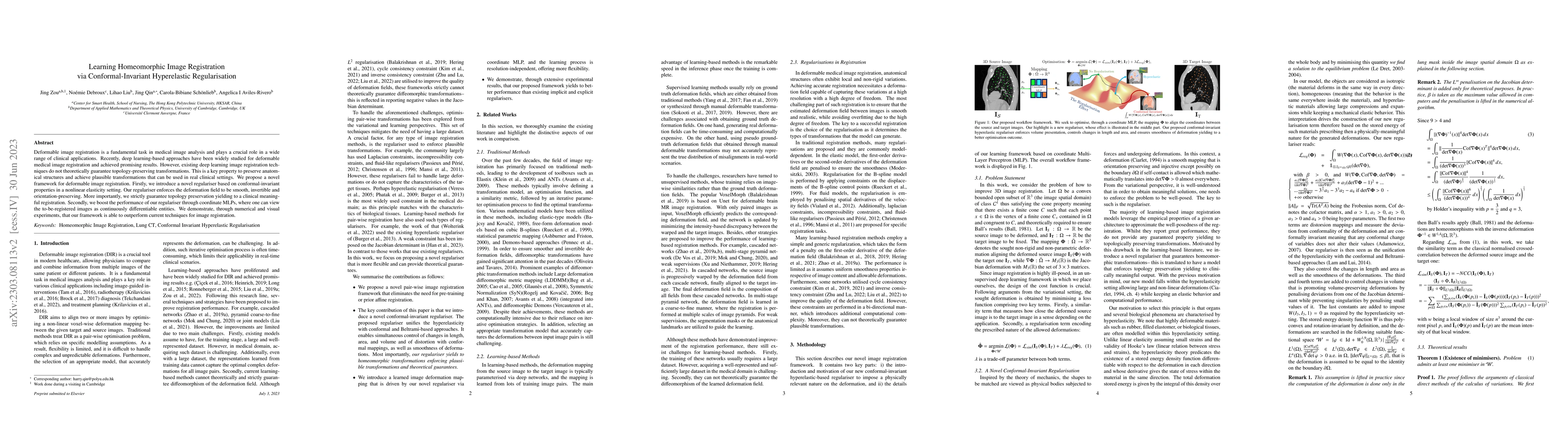 Thumbnail for Learning Homeomorphic Image Registration via Conformal-Invariant
  Hyperelastic Regularisation