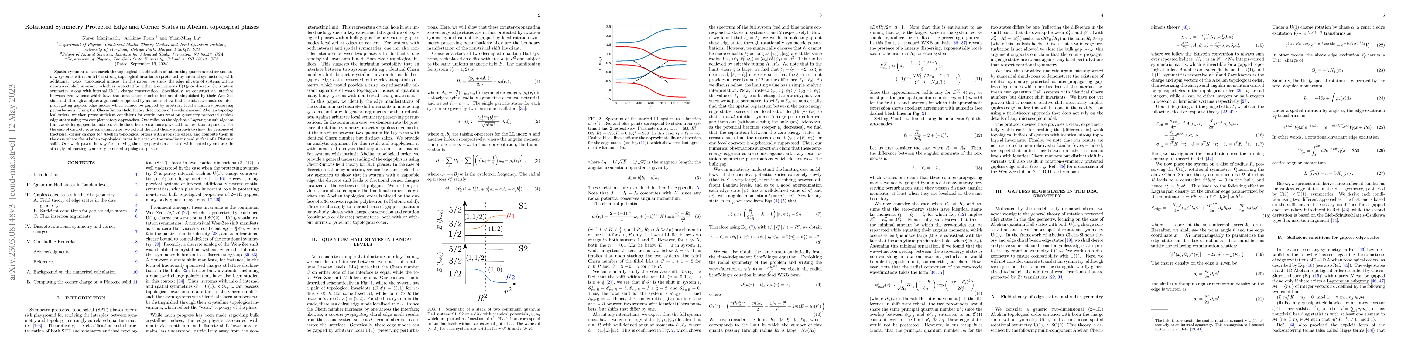 Thumbnail for Rotational Symmetry Protected Edge and Corner States in Abelian
  topological phases