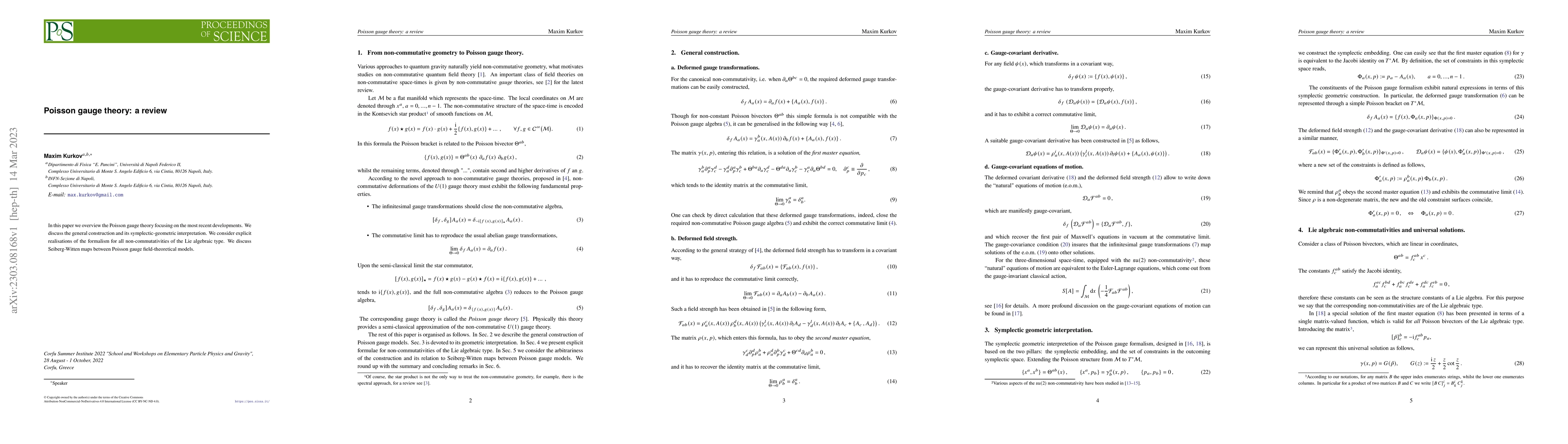 Thumbnail for Poisson gauge theory: a review
