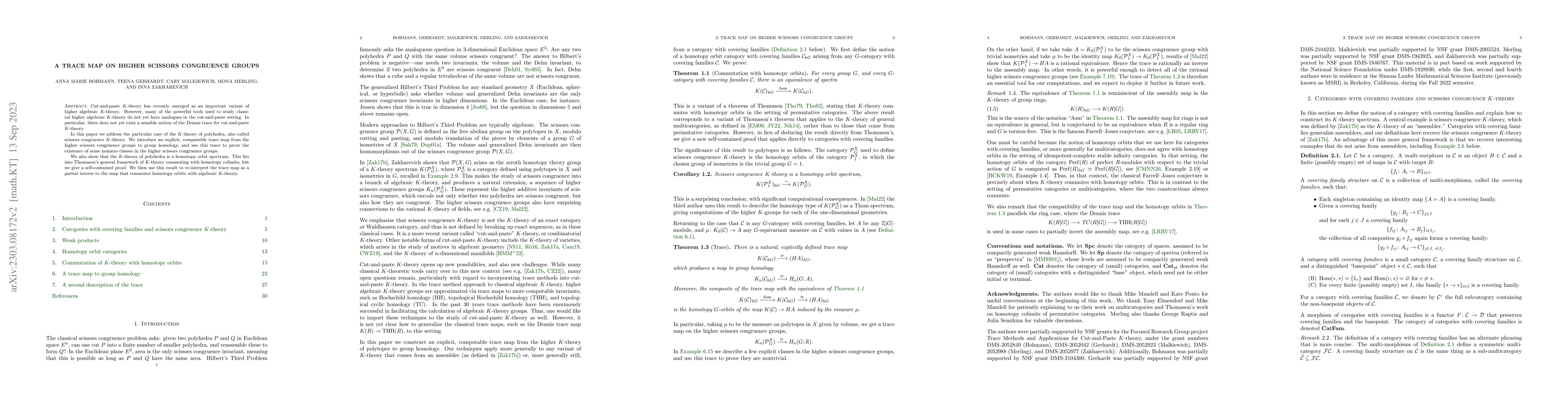 Thumbnail for A trace map on higher scissors congruence groups