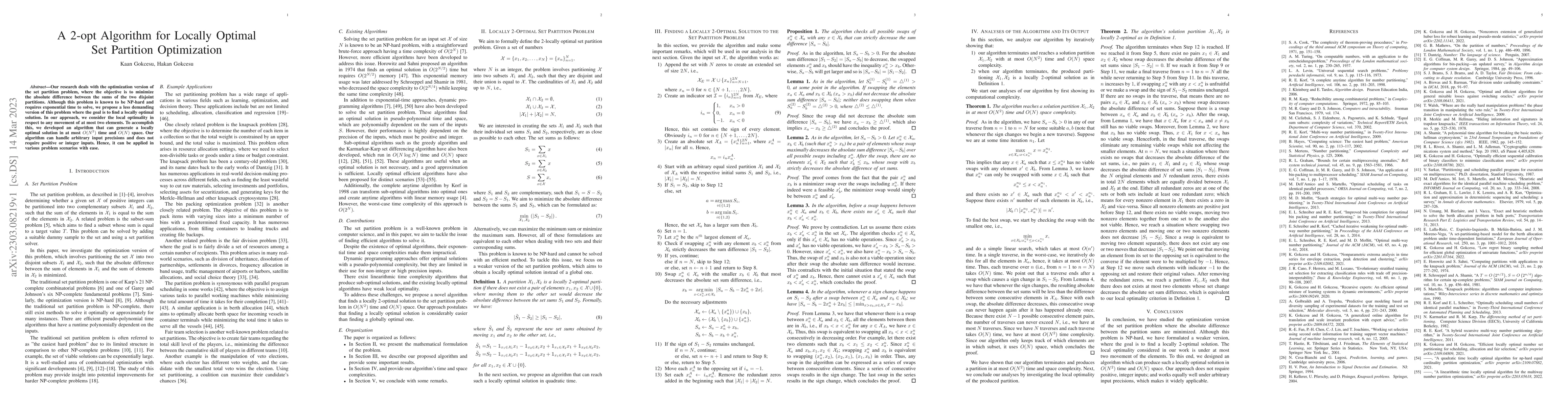 Thumbnail for A 2-opt Algorithm for Locally Optimal Set Partition Optimization