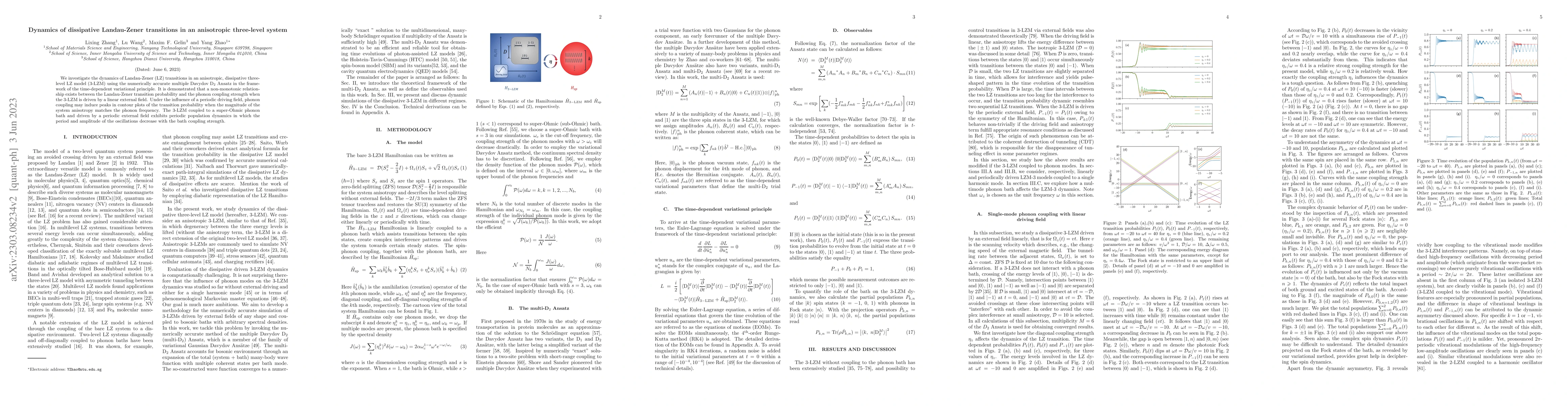 Thumbnail for Dynamics of dissipative Landau-Zener transitions in an anisotropic
  three-level system