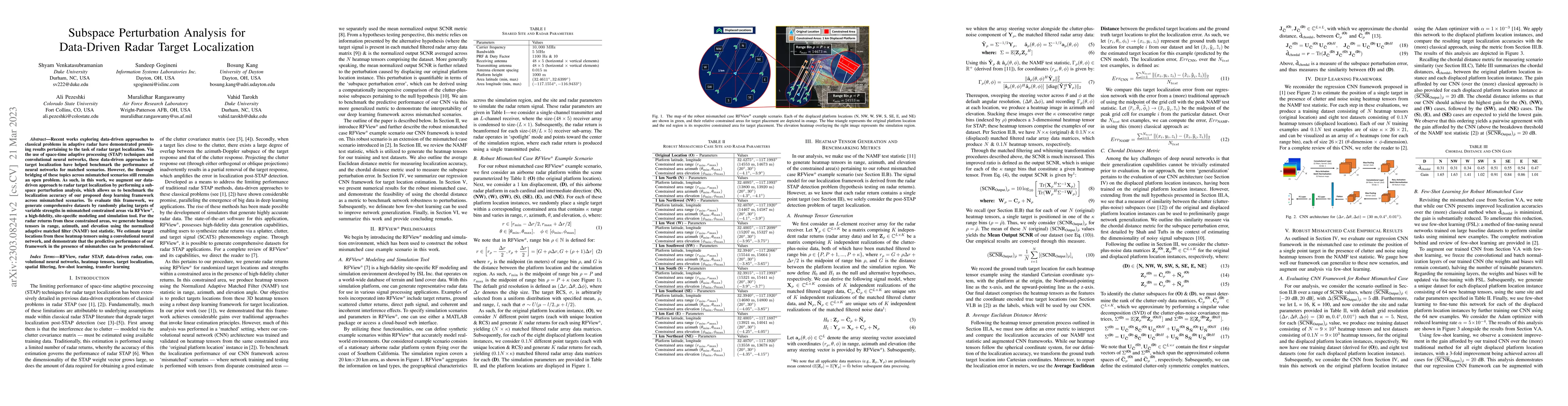 Thumbnail for Subspace Perturbation Analysis for Data-Driven Radar Target Localization
