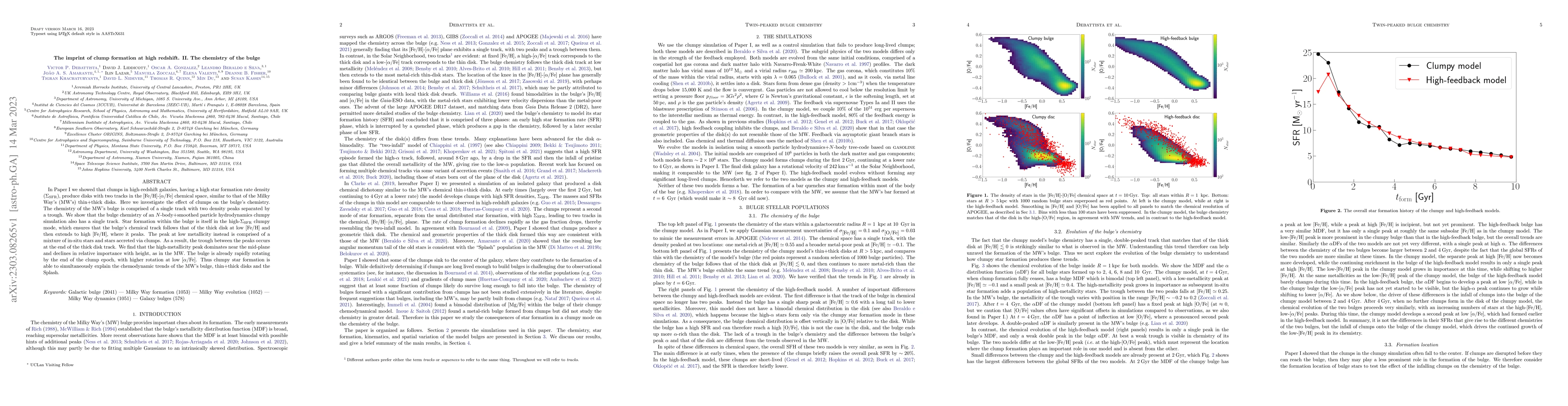 Thumbnail for The imprint of clump formation at high redshift. II. The chemistry of
  the bulge