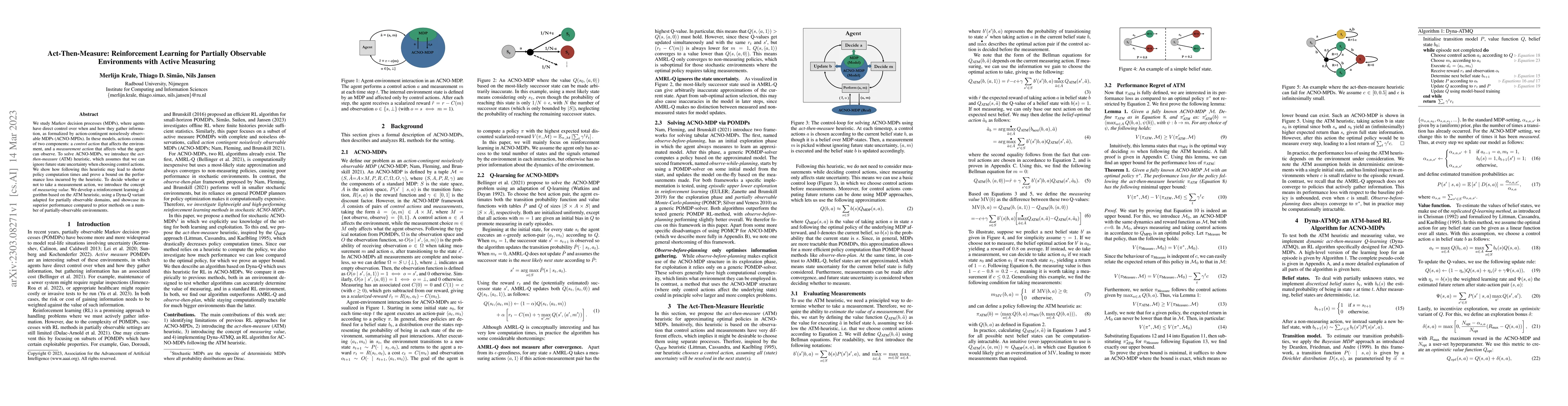 Thumbnail for Act-Then-Measure: Reinforcement Learning for Partially Observable
  Environments with Active Measuring