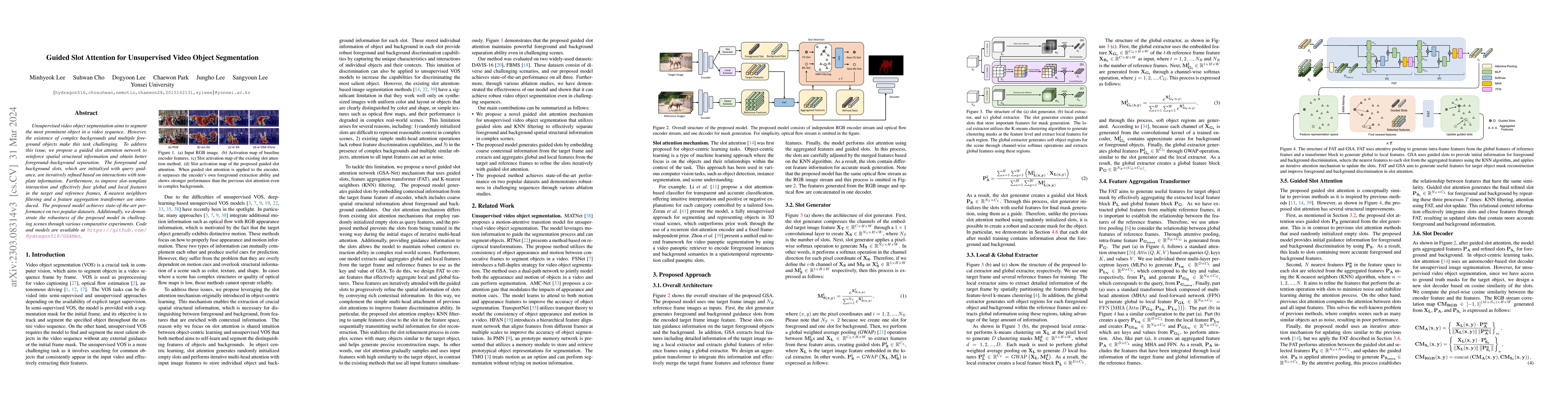 Thumbnail for Guided Slot Attention for Unsupervised Video Object Segmentation