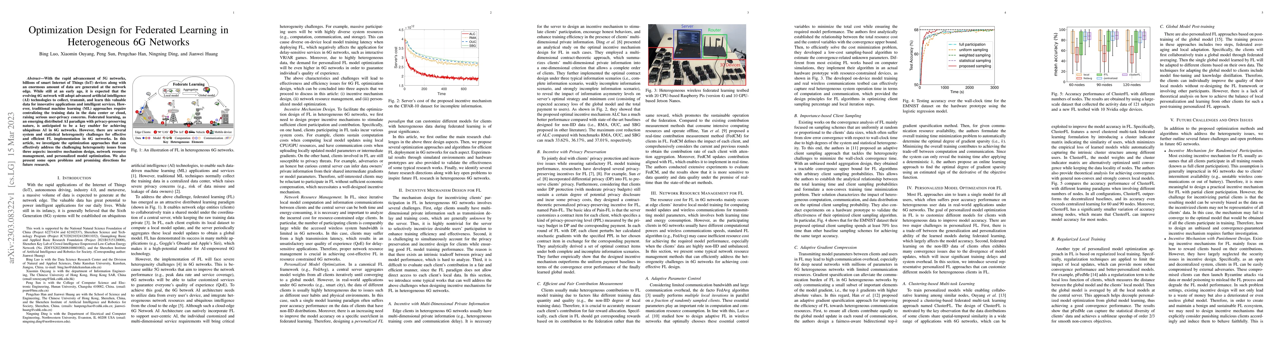 Thumbnail for Optimization Design for Federated Learning in Heterogeneous 6G Networks