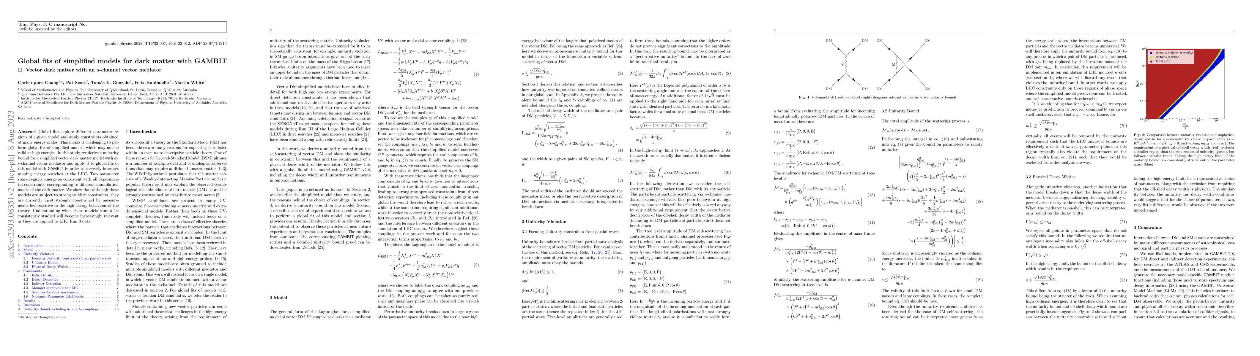 Thumbnail for Global fits of simplified models for dark matter with GAMBIT II. Vector
  dark matter with an $s$-channel vector mediator