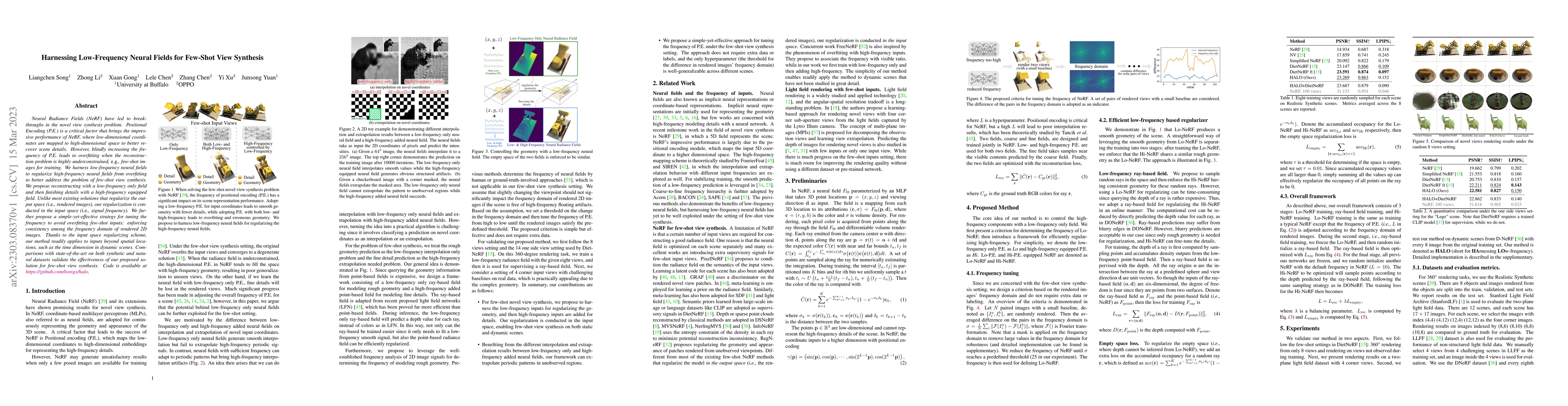 Thumbnail for Harnessing Low-Frequency Neural Fields for Few-Shot View Synthesis