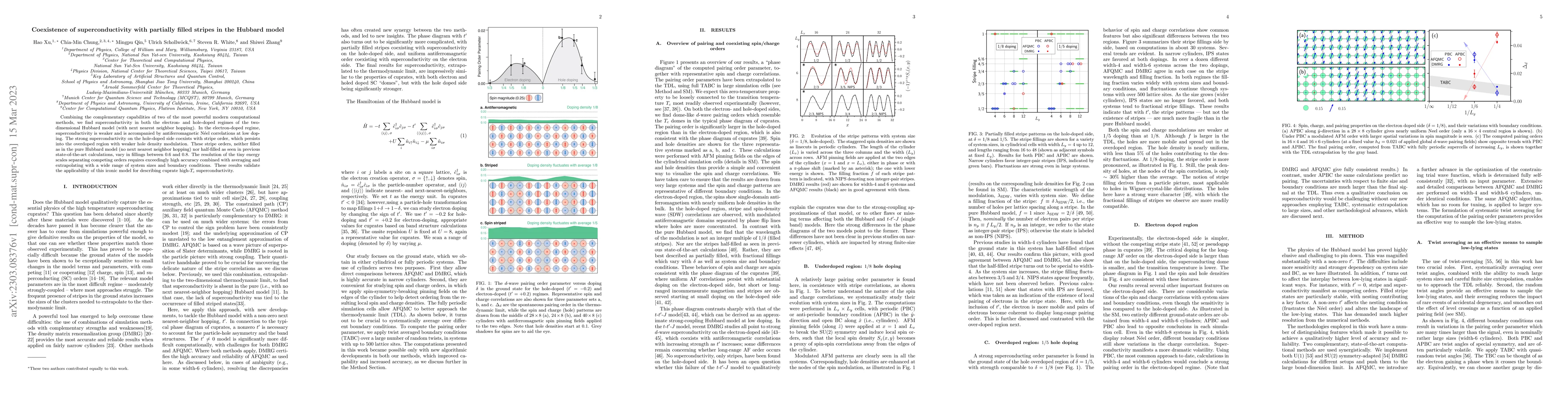 Thumbnail for Coexistence of superconductivity with partially filled stripes in the
  Hubbard model