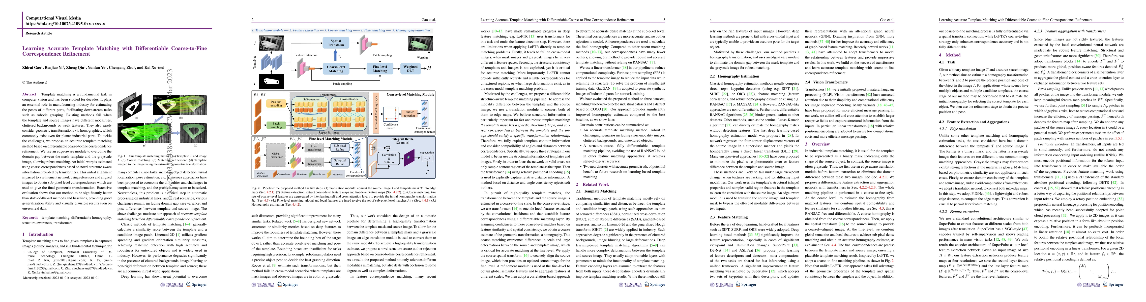 Thumbnail for Learning Accurate Template Matching with Differentiable Coarse-to-Fine
  Correspondence Refinement