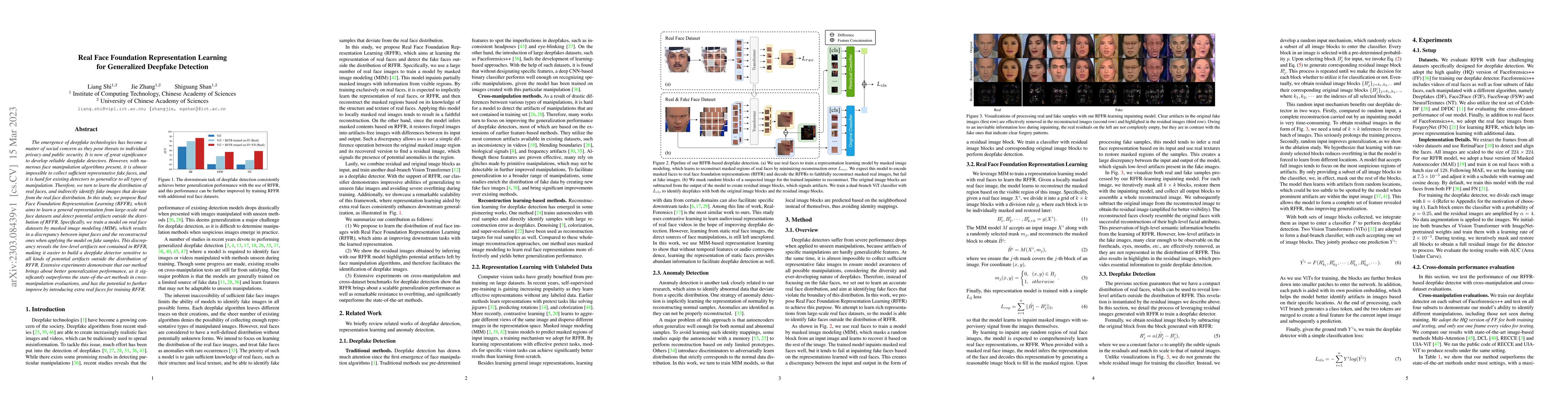 Thumbnail for Real Face Foundation Representation Learning for Generalized Deepfake
  Detection
