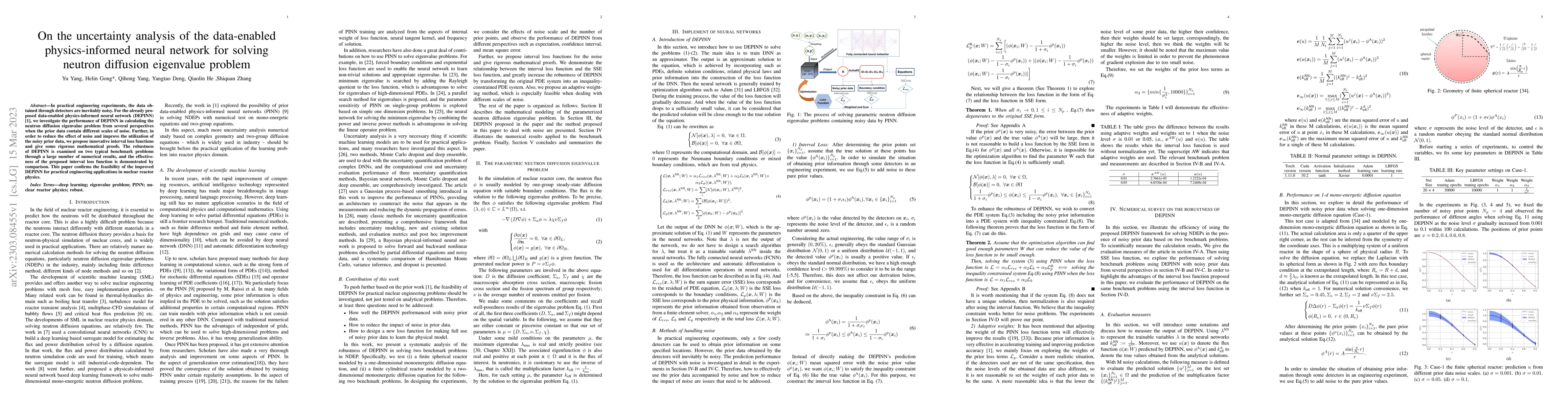 Thumbnail for On the uncertainty analysis of the data-enabled physics-informed neural
  network for solving neutron diffusion eigenvalue problem