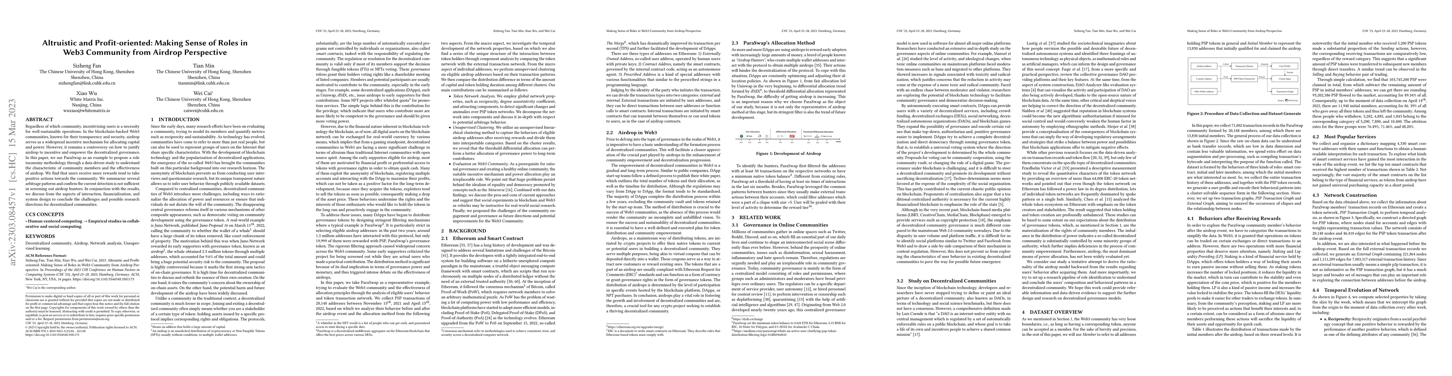 Thumbnail for Altruistic and Profit-oriented: Making Sense of Roles in Web3 Community
  from Airdrop Perspective