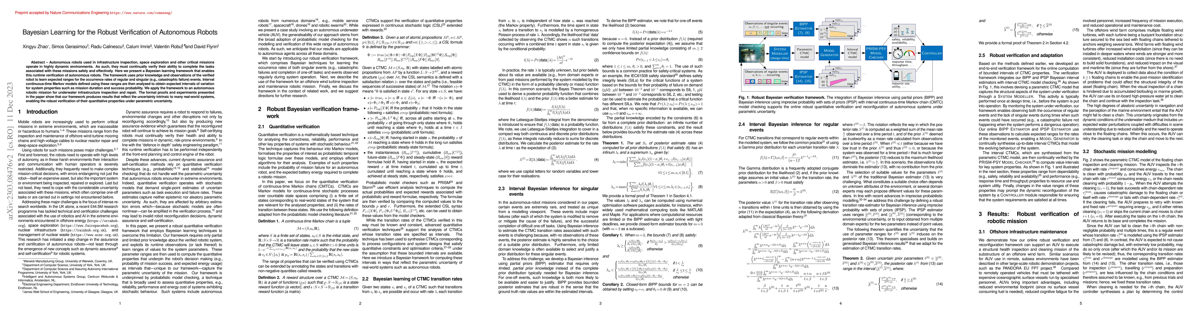 Thumbnail for Bayesian Learning for the Robust Verification of Autonomous Robots