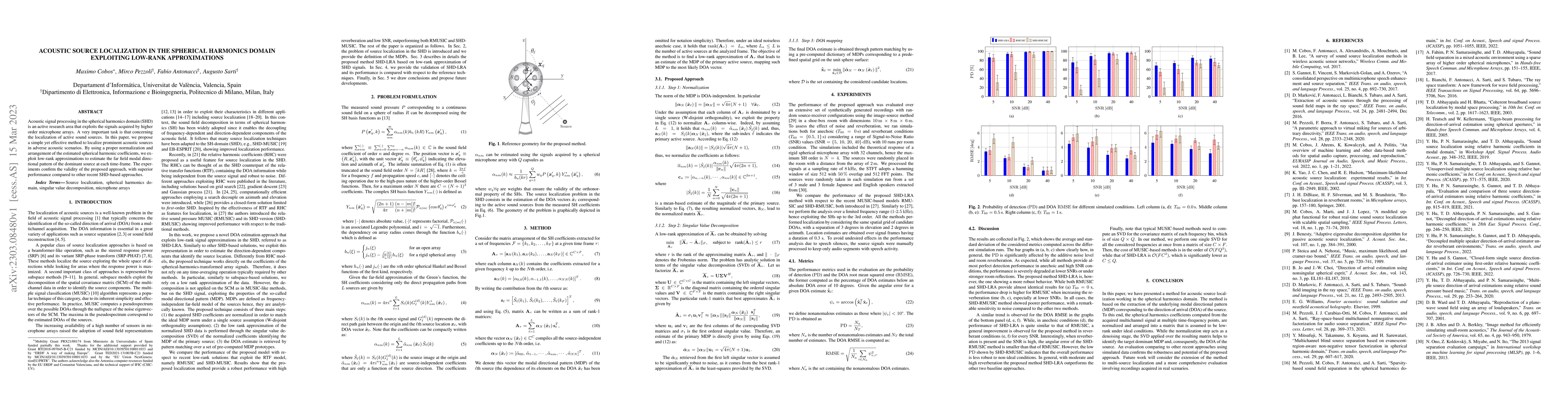 Thumbnail for Acoustic source localization in the spherical harmonics domain
  exploiting low-rank approximations