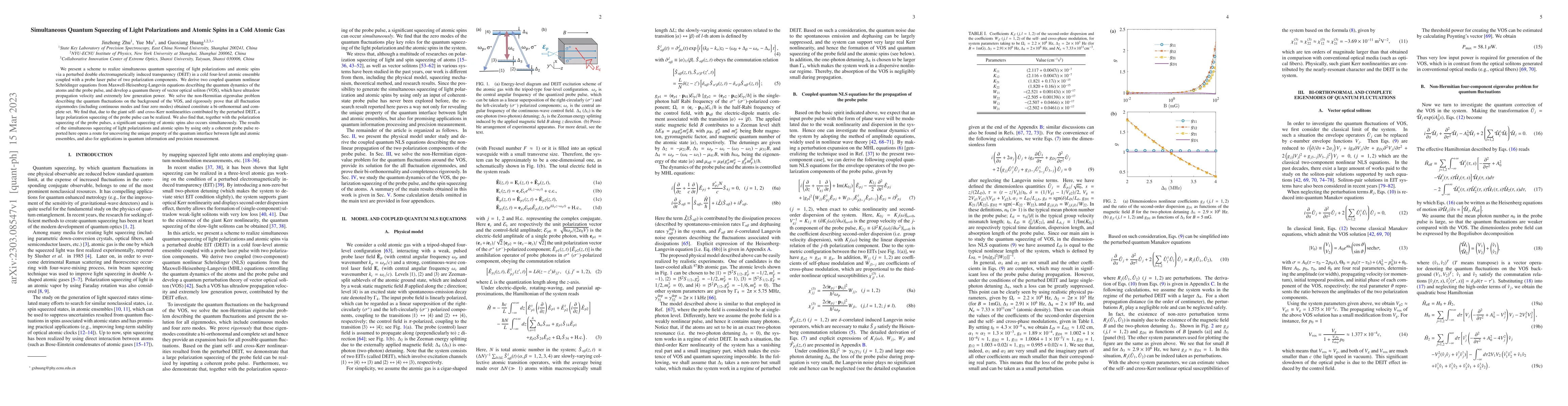 Thumbnail for Simultaneous Quantum Squeezing of Light Polarizations and Atomic Spins
  in a Cold Atomic Gas