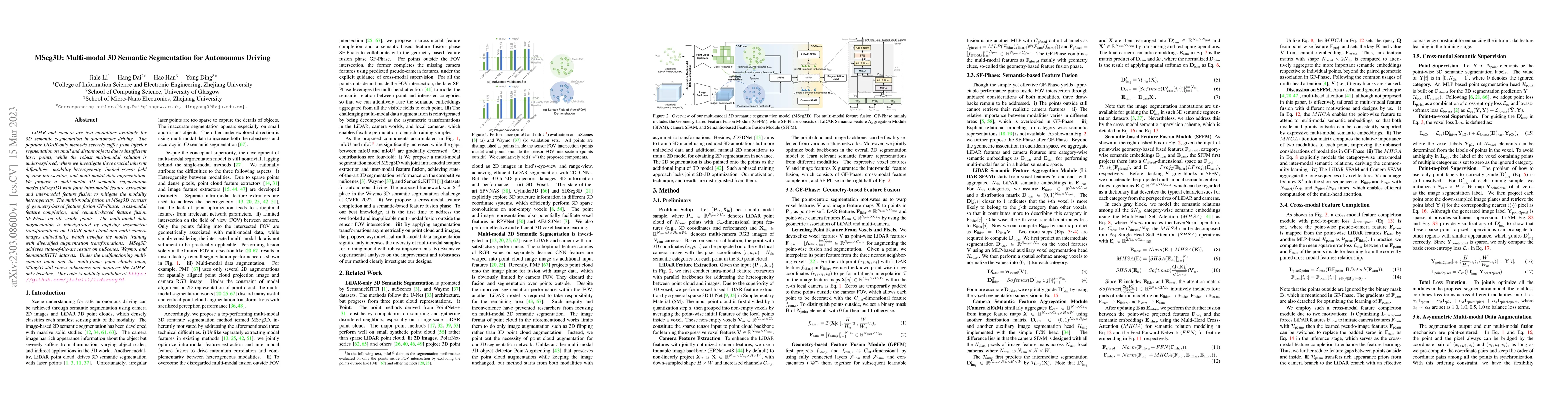 Thumbnail for MSeg3D: Multi-modal 3D Semantic Segmentation for Autonomous Driving