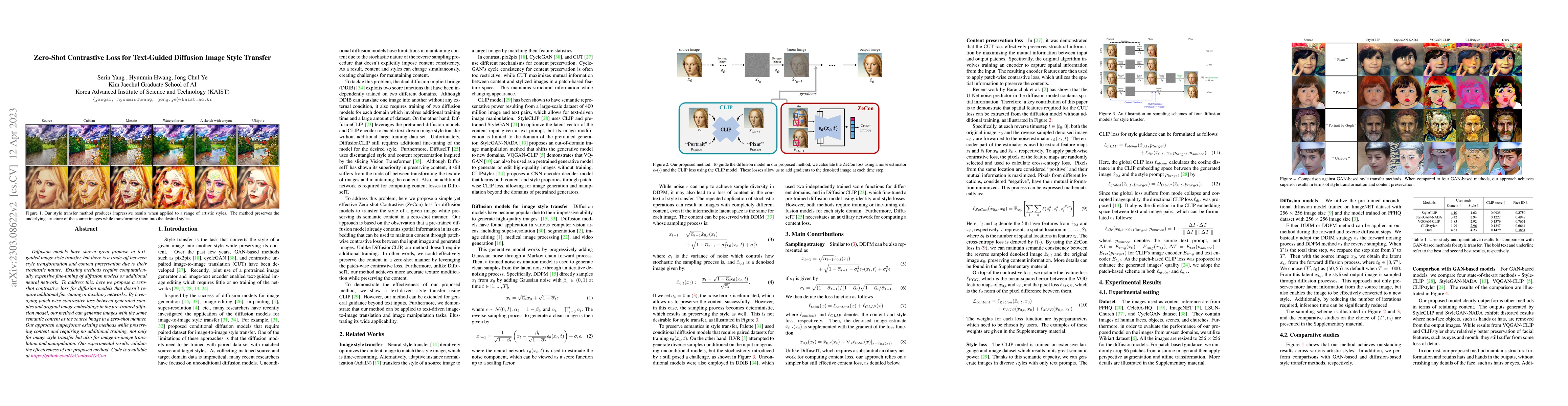 Thumbnail for Zero-Shot Contrastive Loss for Text-Guided Diffusion Image Style
  Transfer