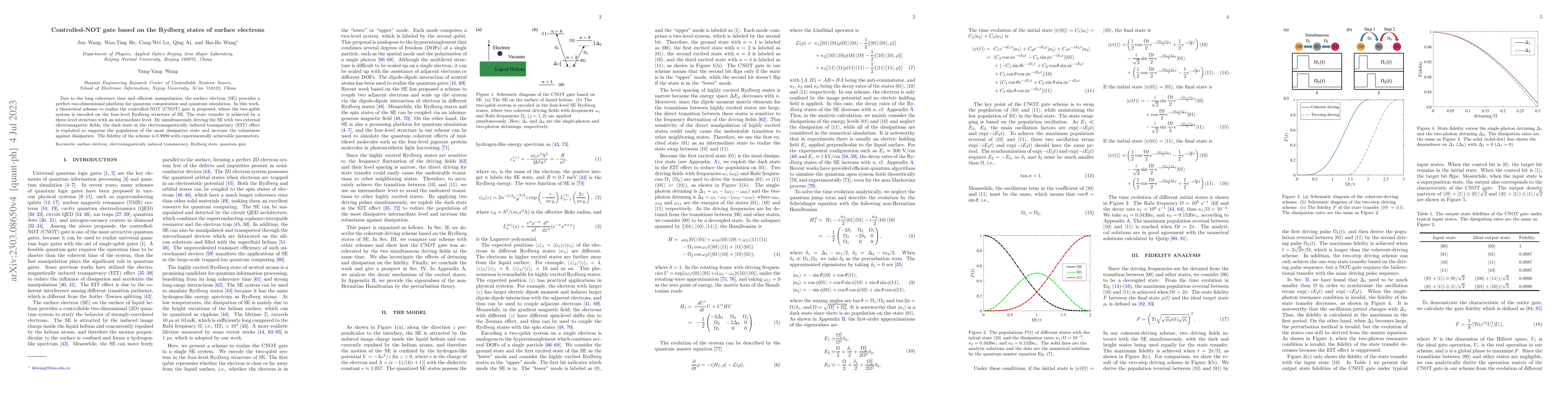 Thumbnail for Controlled-NOT gate based on the Rydberg states of surface electrons