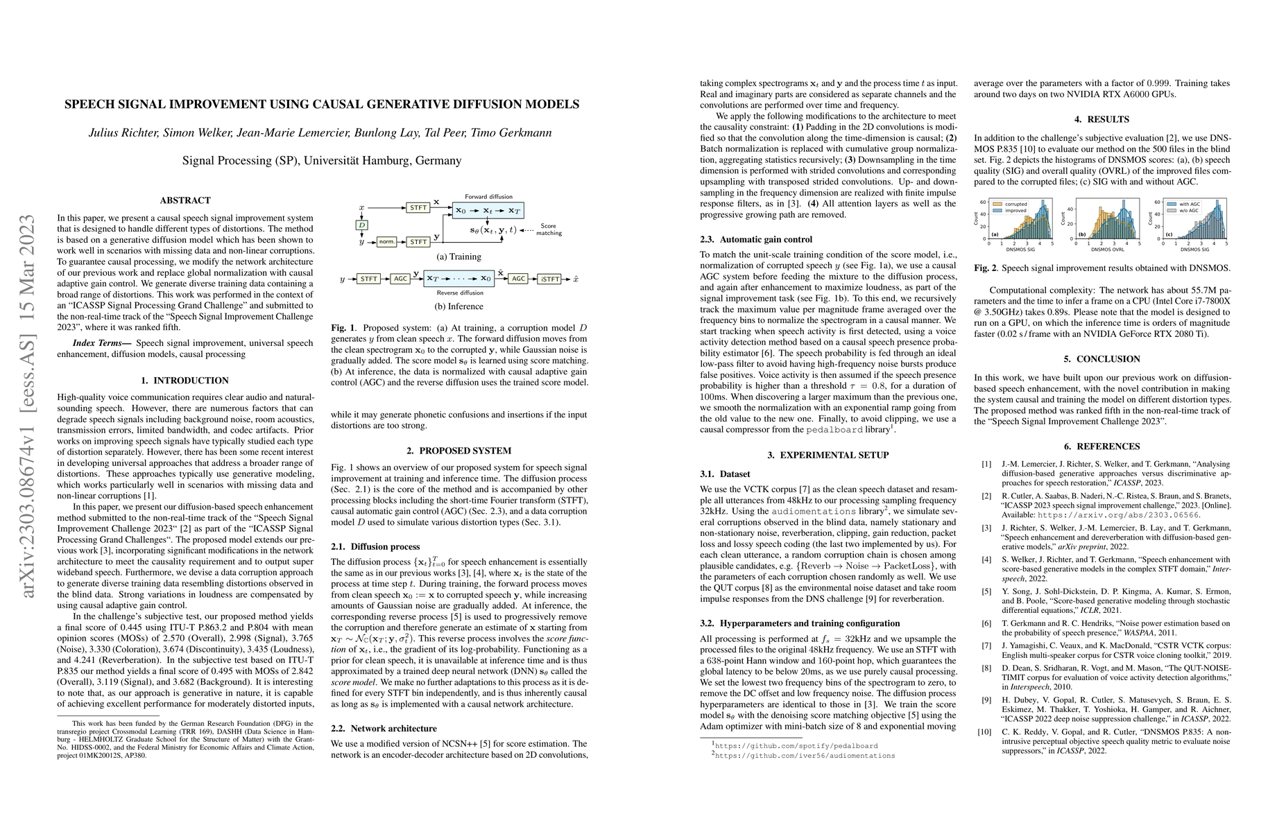 Thumbnail for Speech Signal Improvement Using Causal Generative Diffusion Models