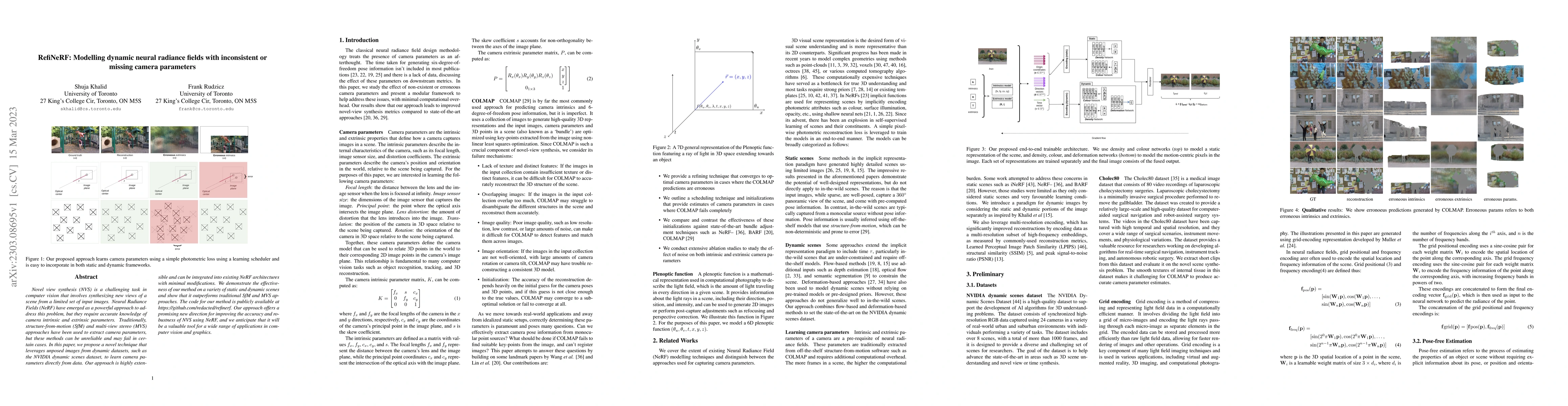 Thumbnail for RefiNeRF: Modelling dynamic neural radiance fields with inconsistent or
  missing camera parameters