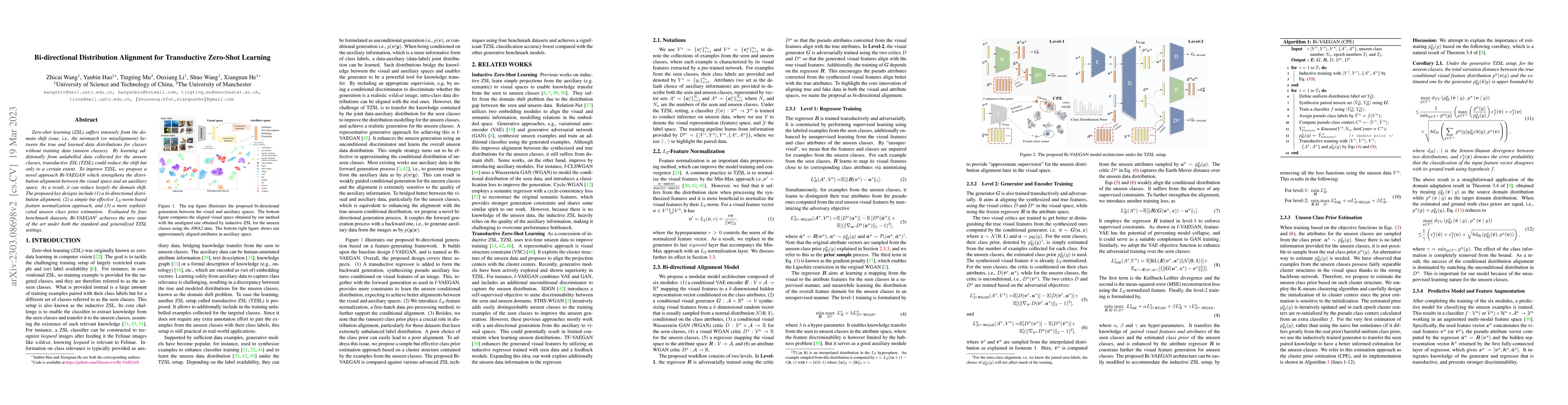 Thumbnail for Bi-directional Distribution Alignment for Transductive Zero-Shot
  Learning