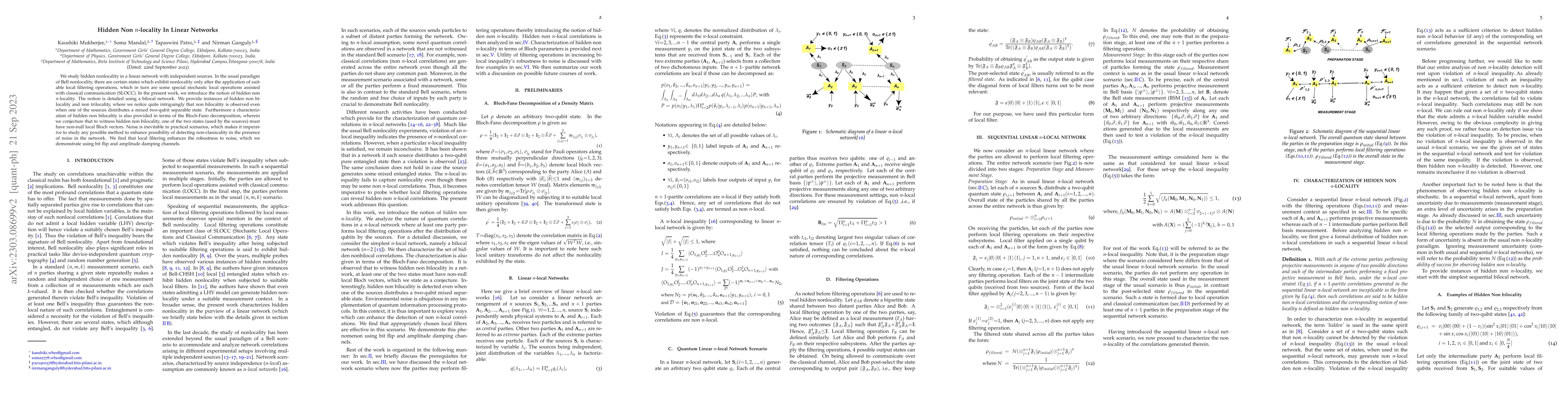 Thumbnail for Hidden Non n-locality In Linear Networks