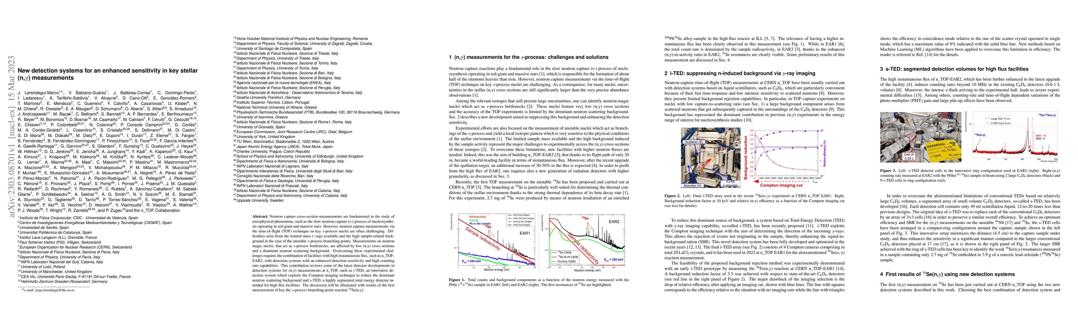 Thumbnail for New detection systems for an enhanced sensitivity in key stellar
  (n,$\gamma$) measurements