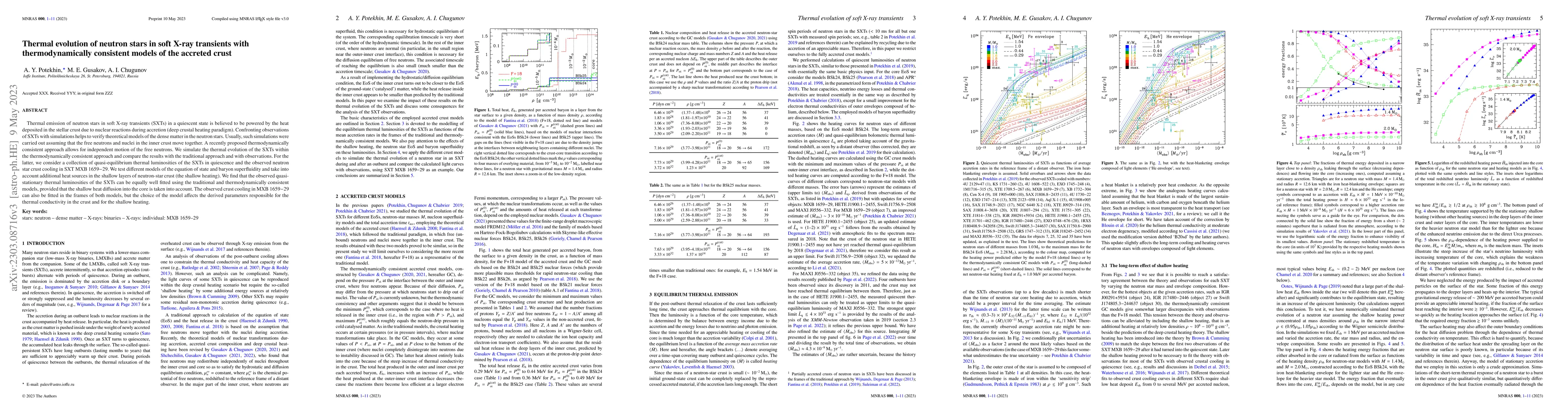 Thumbnail for Thermal evolution of neutron stars in soft X-ray transients with
  thermodynamically consistent models of the accreted crust