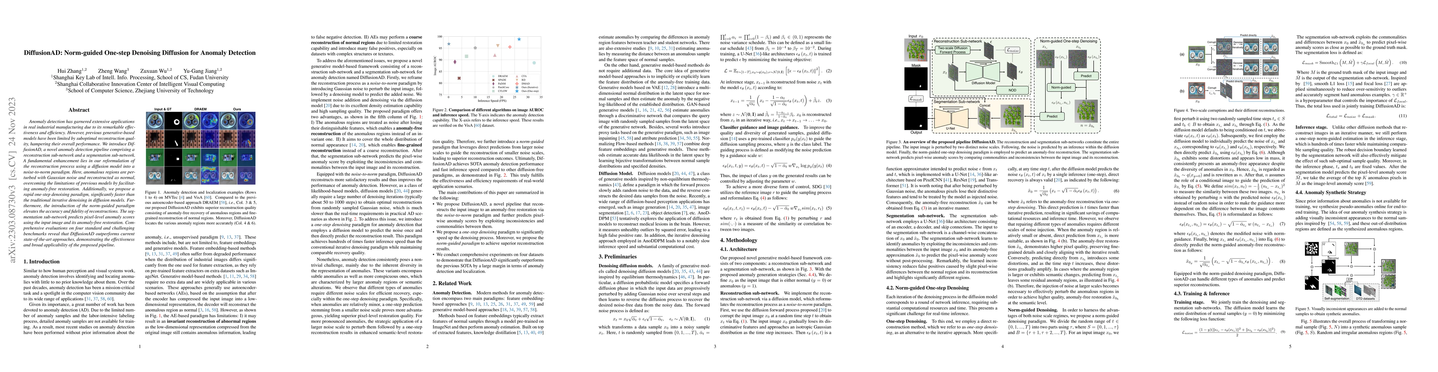 Thumbnail for DiffusionAD: Norm-guided One-step Denoising Diffusion for Anomaly
  Detection