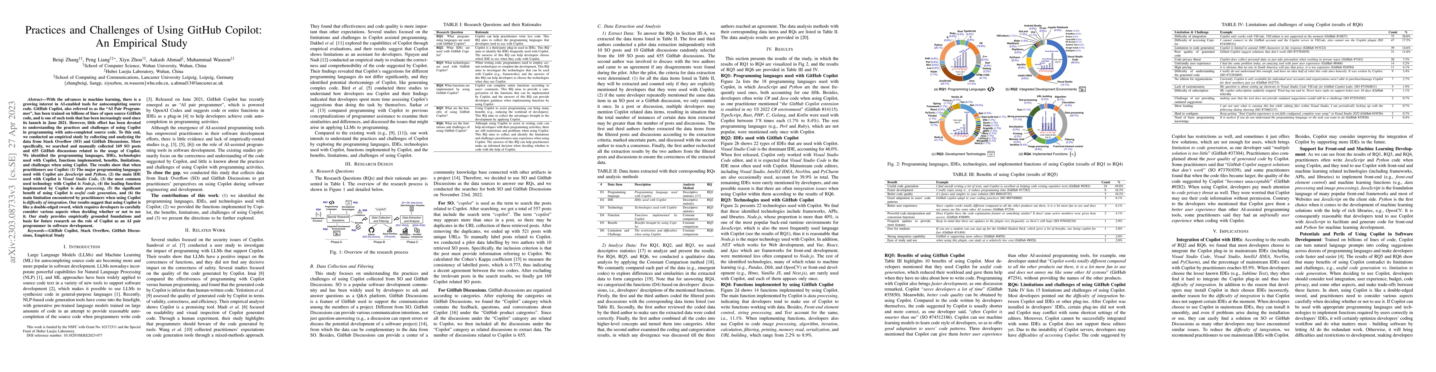 Thumbnail for Practices and Challenges of Using GitHub Copilot: An Empirical Study