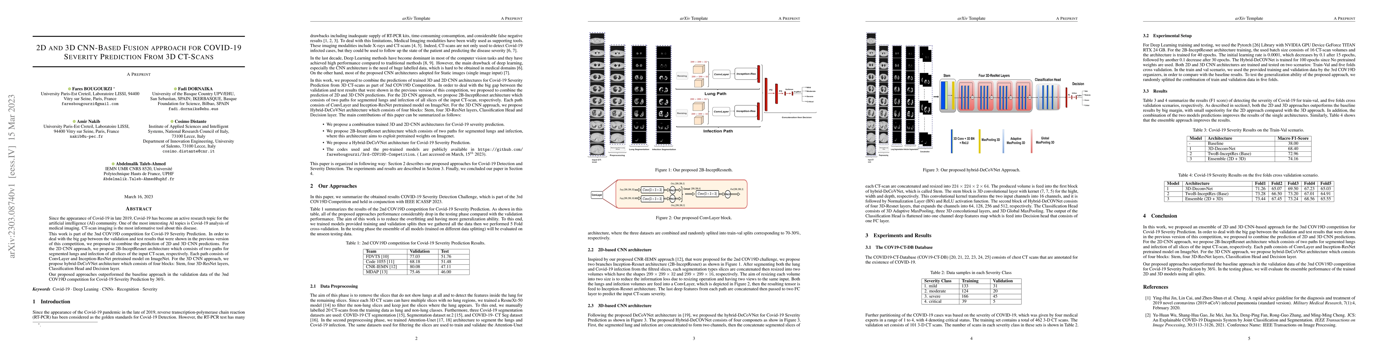 Thumbnail for 2D and 3D CNN-Based Fusion Approach for COVID-19 Severity Prediction
  from 3D CT-Scans
