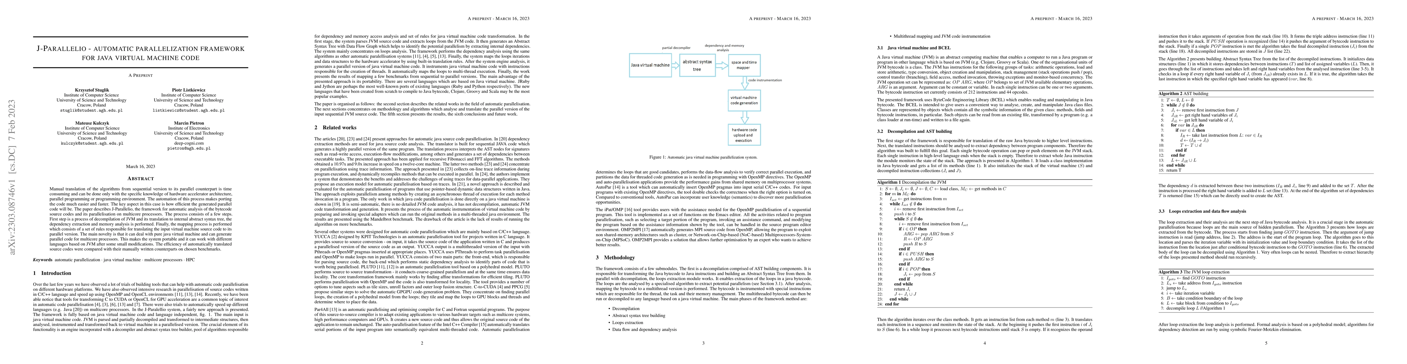 Thumbnail for J-Parallelio -- automatic parallelization framework for Java virtual
  machine code